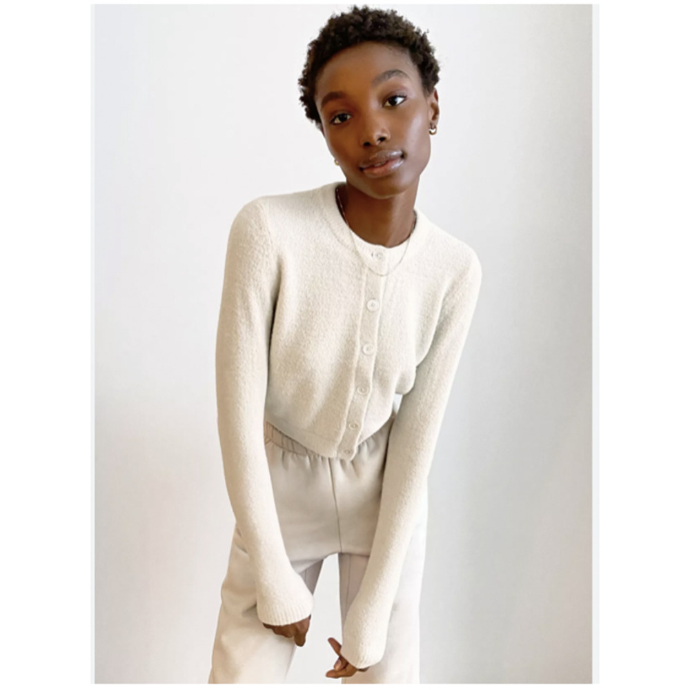 Aritzia Wilfred Free SHRUNKEN Long Sleeve Cardigan
